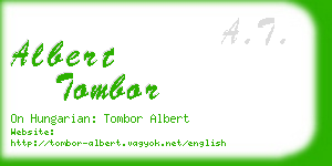 albert tombor business card